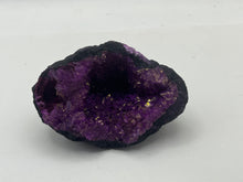 Load image into Gallery viewer, Dyed purple quartz geode