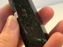 Load image into Gallery viewer, Astrophyllite garnet and pyrite point
