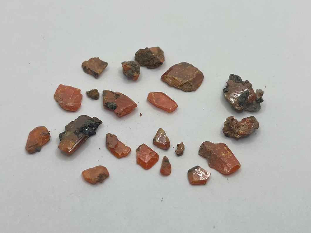Wulfenite crystals