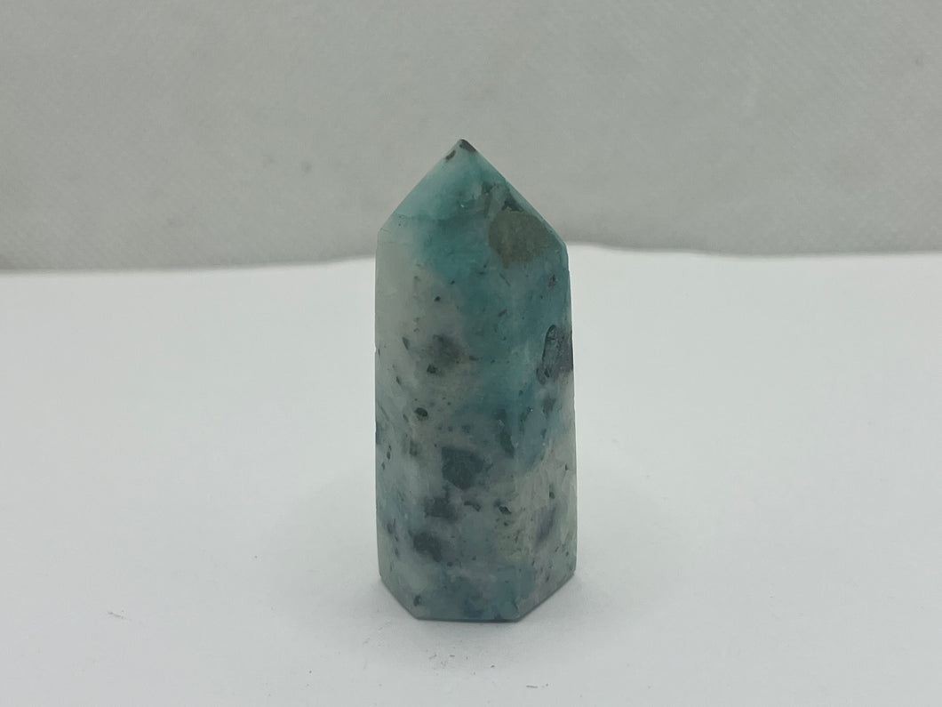 Chrysocolla and malachite point