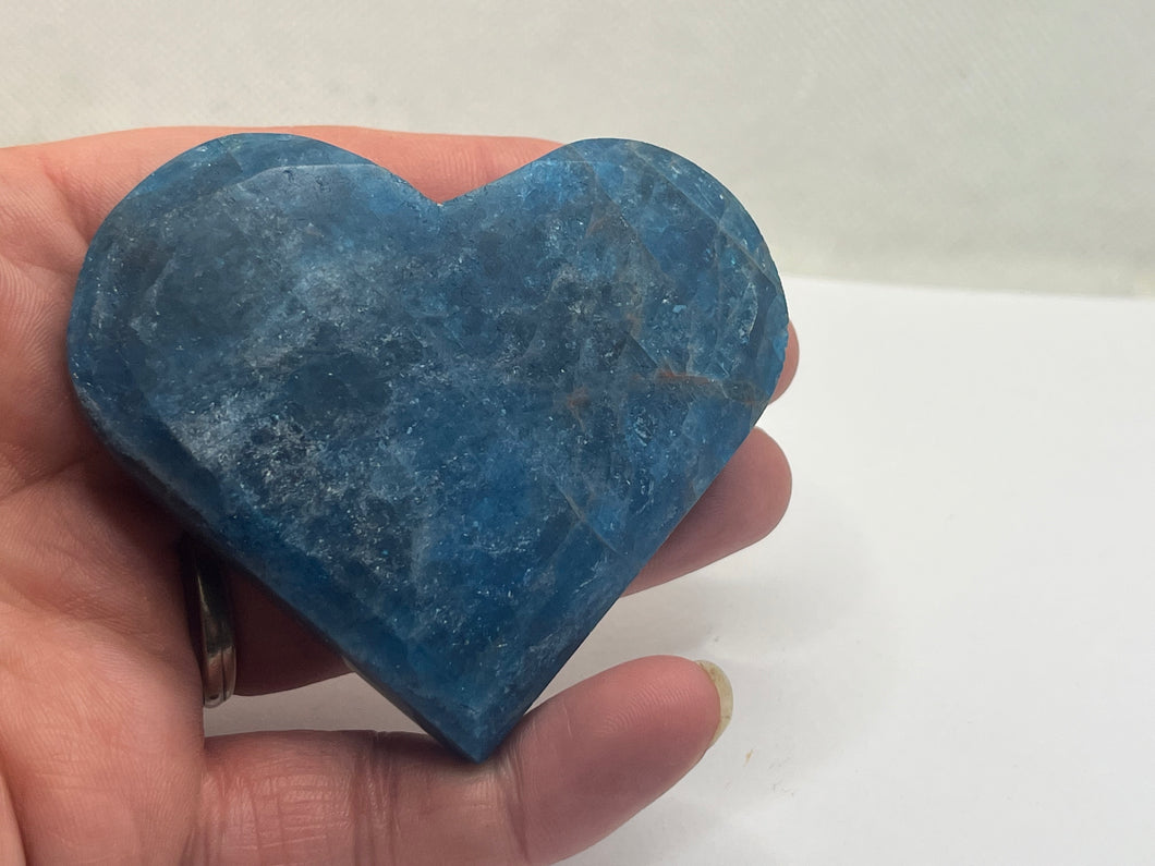 Blue apatite heart