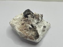 Load image into Gallery viewer, Calbdonite inclusions on apophyllite on modernite
