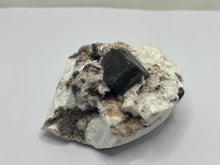 Load image into Gallery viewer, Calbdonite inclusions on apophyllite on modernite
