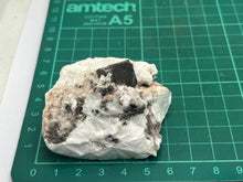 Load image into Gallery viewer, Calbdonite inclusions on apophyllite on modernite
