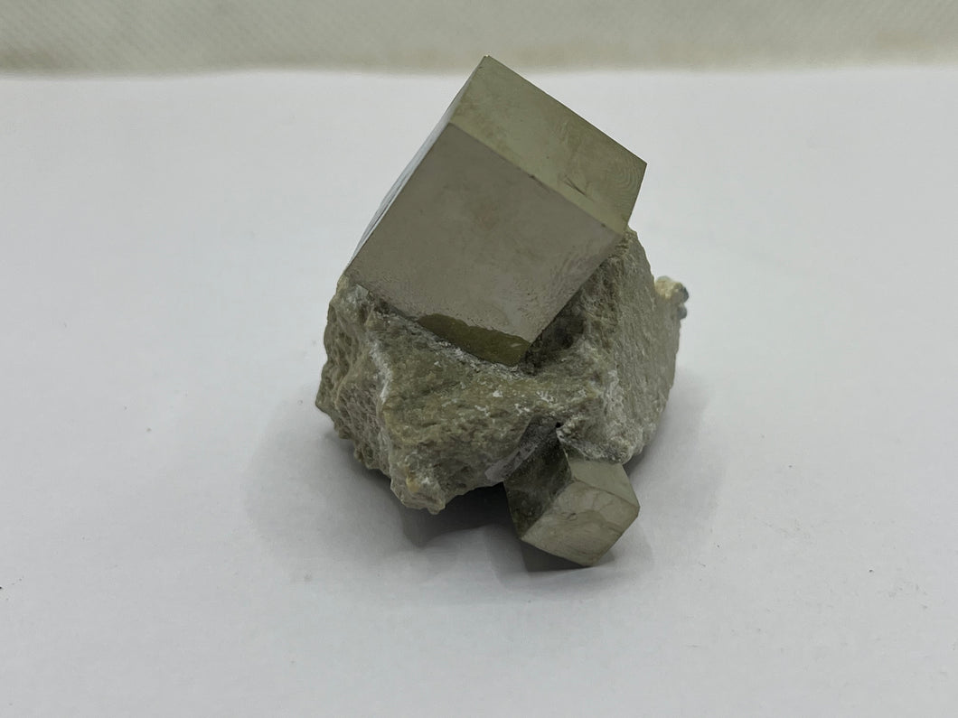 Pyrite cubes in matrix