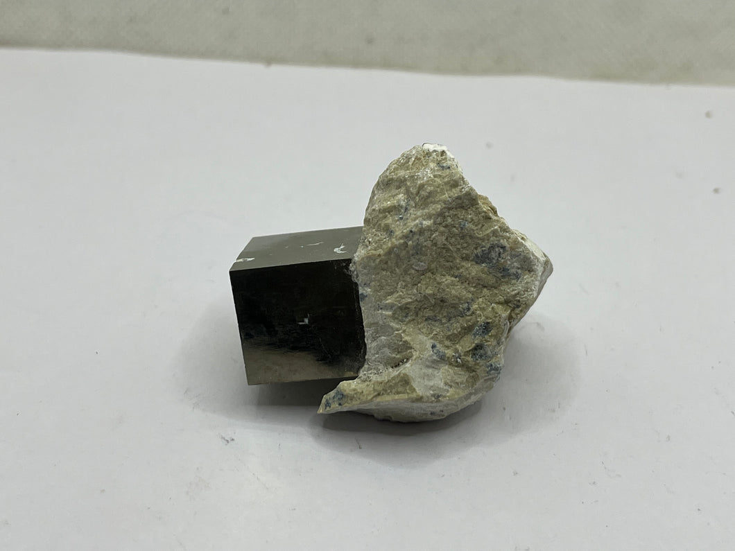 Pyrite cube on matrix