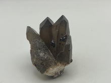 Load image into Gallery viewer, Spessartine garnets on smoky Quartz
