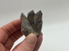 Load image into Gallery viewer, Spessartine garnets on smoky Quartz
