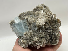 Load image into Gallery viewer, Muscovite mica with aquamarine
