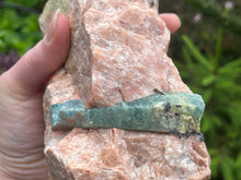 Load image into Gallery viewer, Aquamarine on feldspar
