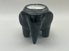 Load image into Gallery viewer, Black marble elephant tea light holder
