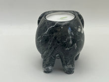 Load image into Gallery viewer, Black marble elephant tea light holder
