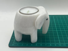 Load image into Gallery viewer, White marble elephant tea light holder
