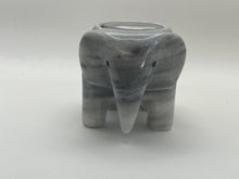 Load image into Gallery viewer, Grey marble elephant tea light holder
