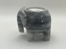 Load image into Gallery viewer, Grey marble elephant tea light holder
