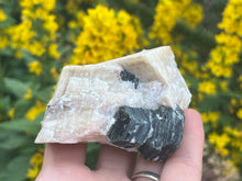 Load image into Gallery viewer, Phlogopite mica on orange calcite
