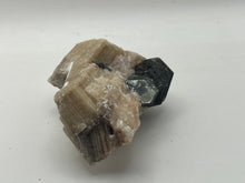 Load image into Gallery viewer, Phlogopite mica on orange calcite
