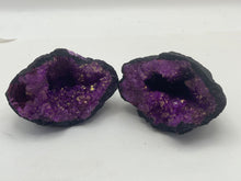 Load image into Gallery viewer, Dyed purple quartz geode
