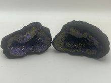 Load image into Gallery viewer, Purple dyed Quartz geode
