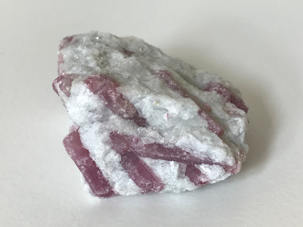 Rubellite in albite