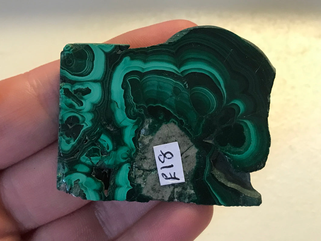 Polished malachite