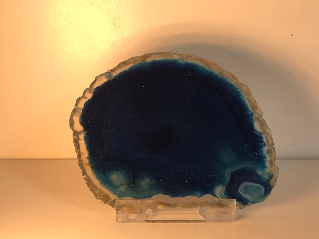 Blue dyed slice