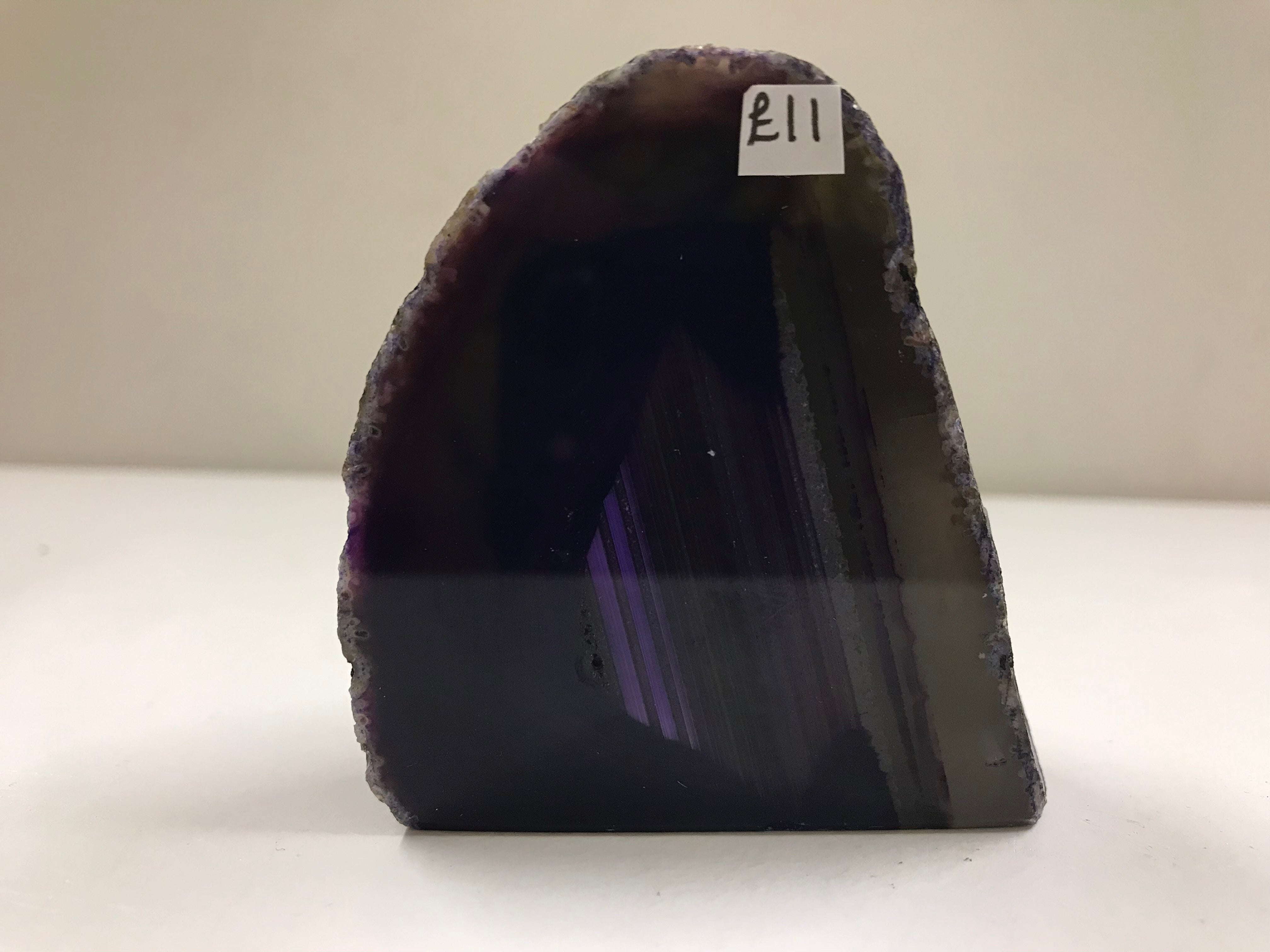 Purple Agate Geode Crystal And Fossils